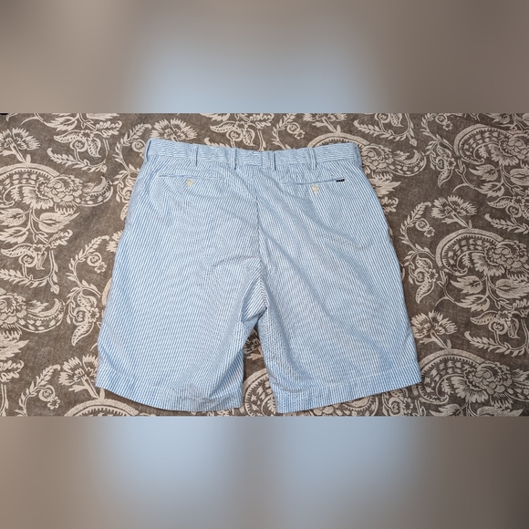 Men's 36 9" Polo Ralph Lauren Classic Fit Shorts Blue White Striped Preppy - Picture 3 of 4